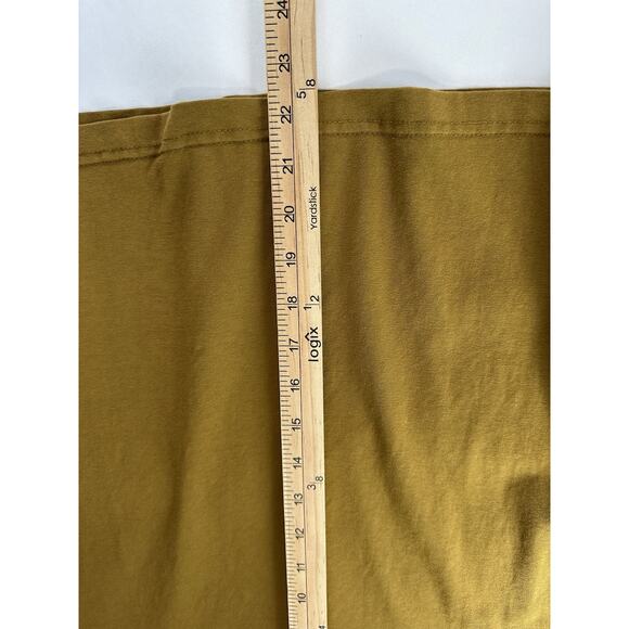 Iridium Top Womens Sz XL 95% Cotton Lagenlook Tee Mustard Yellow Oversized Boxy - Picture 12 of 12